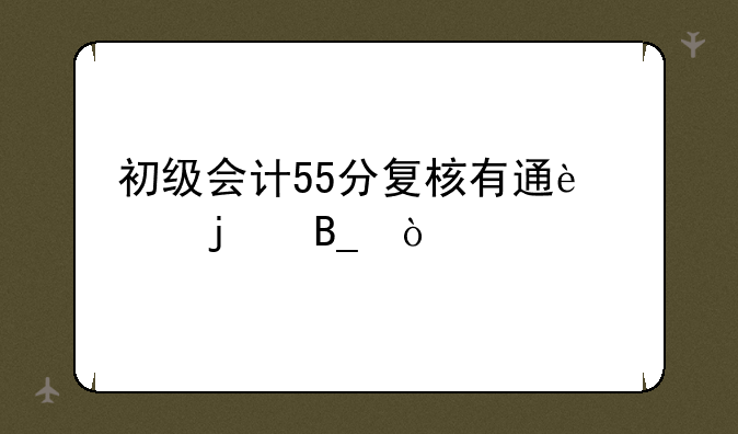 初级会计55分复核有通过的吗？