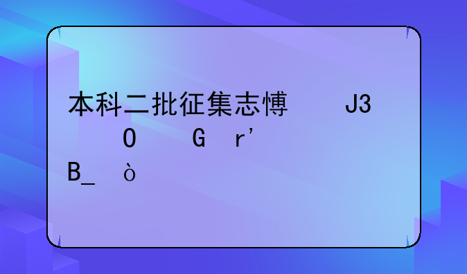 本科二批征集志愿和专科有关系吗？